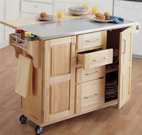 Movable Kitchen Island With Seating | Mobile kitchen island, Portable kitchen island, Moveable ...