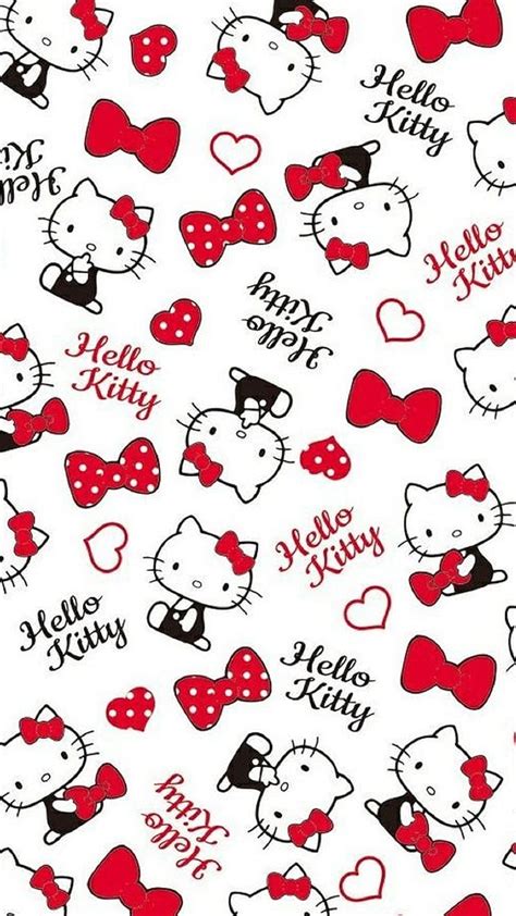 1920x1080px, 1080P free download | Cute Hello Kitty, Red Bow Background, cartoon, kitty white ...