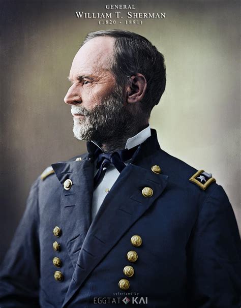 Portrait of William T. Sherman, general in the Union Army during the American Civil War, photo ...