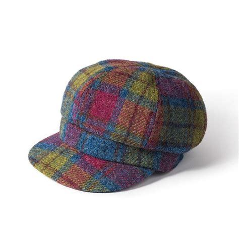 glen-appin-ladies-harris-tweed-bakerboy-cap-mulit-check- – The Hat Company