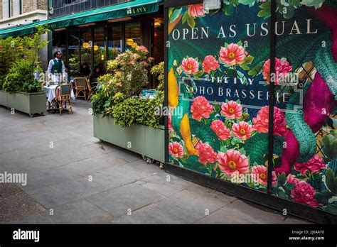 The Ivy Soho Brasserie - the Ivy Restaurant on Broadwick Street Soho Central London Stock Photo ...