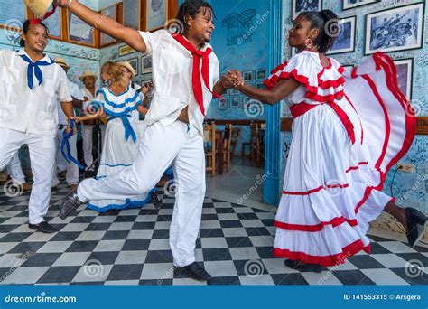 Dancers and Musicians Perform Cuban Folk Dance Editorial Image - Image of caribbean, national ...