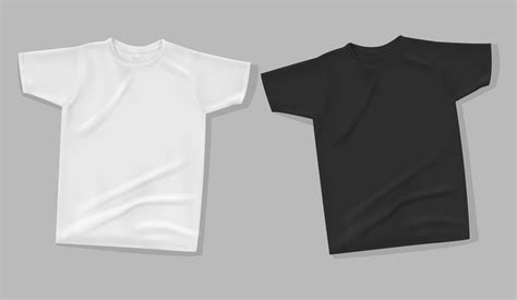 Shirt mock up on gray background. T-shirt template. White and black ...