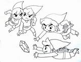 Legend Of Zelda Four Swords Coloring Pages sketch template