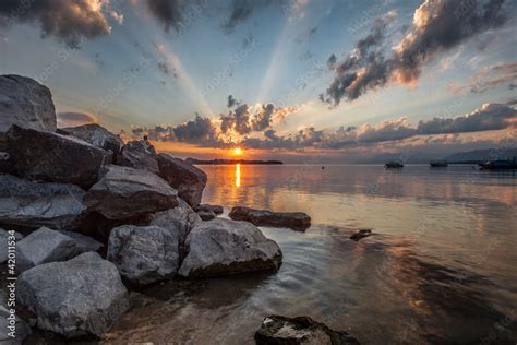 Lake Geneva Sunrise Stock Photo | Adobe Stock