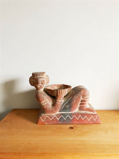 Vintage Mexican Aztec Art Pottery Figurine 1980s | Etsy | Pottery art, Aztec art, Vintage mexican