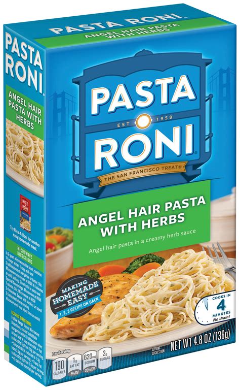 Amazon.com : Pasta Roni Angel Hair Pasta With Herbs Mix, 4.8 Ounce (Pack of 12 Boxes ...