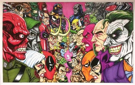 Marvel Vs DC Villains 11x17 Fine Art Print - Etsy