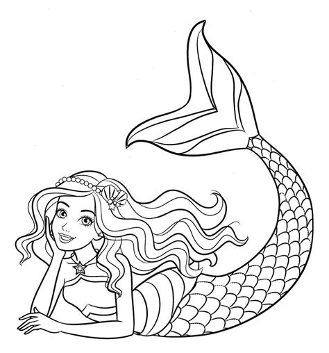 Barbie mermaid coloring page | Coloring pages, Mermaid coloring pages, Unicorn coloring pages