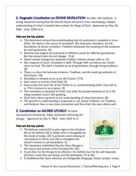 Vii summary of vatican ii documents