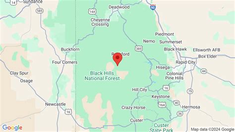 Black Hills National Forest Wyoming Map - London Top Attractions Map