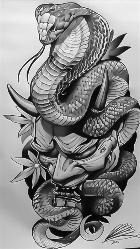 215+ idées de tatouage King Cobra (2023) - TattoosBoyGirl | Snake tattoo design, Japanese snake ...