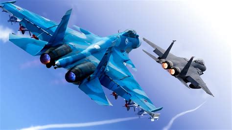 Air Superiority Showdown: SU-35 vs F-15 Prepare for Chaos - YouTube
