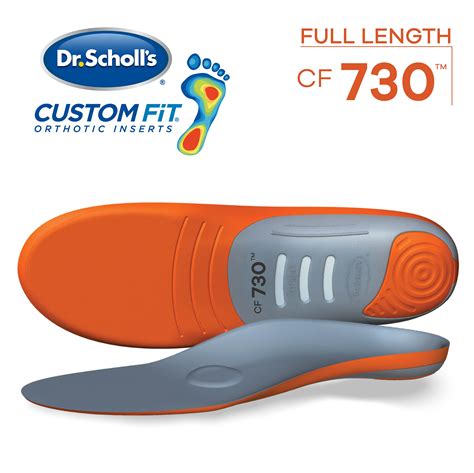 Dr. Scholl's Custom Fit 730 Orthotics Full Length Inserts for Foot Knee & Low Back Pain Relief ...