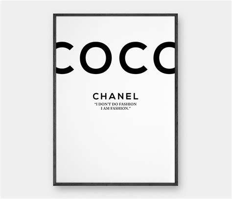 Coco Wall Art Chanel Prints Chanel Quote Coco Prints