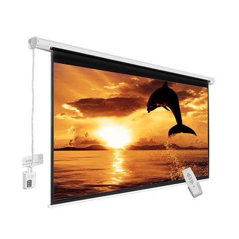 Motorized Remote Control Projector Screen 12 Feet (144×96) - Buyitem.lk