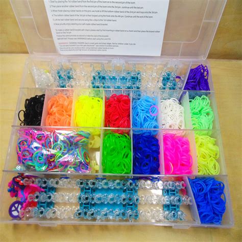 4400Pcs Rubber Band Bracelet Refill Kit Rainbow Loom Bands Colorful+DIY TOOL Set | eBay