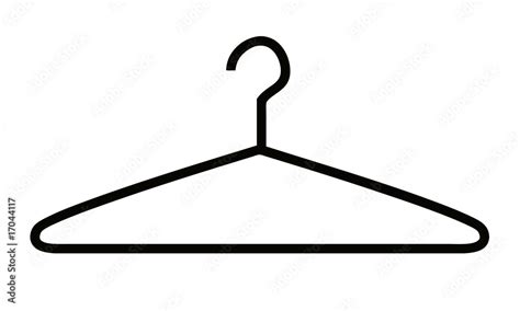 Vector Clothes Hanger Silhouette Stock Vector | Adobe Stock