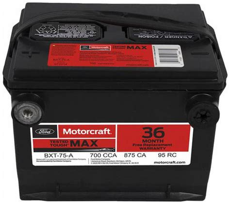 Motorcraft Tested Tough MAX Battery Group Size 75 BXT75A | O'Reilly ...