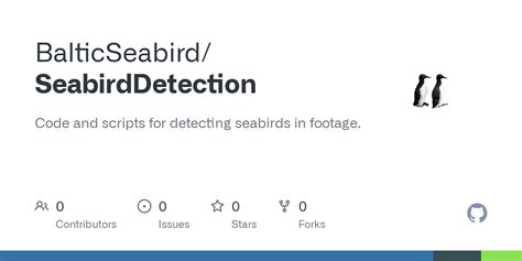 GitHub - BalticSeabird/SeabirdDetection: Code and scripts for detecting seabirds in footage.