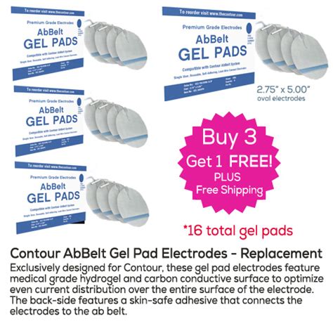 Gel Pads for Contour AbBelt (Buy 3 Get 1 Free) - GEL PADS for Contour Core Sculpting System