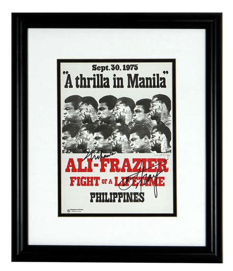 Muhammad Ali and Joe Frazier Signed “Thrilla in Manila” Poster | Barnebys