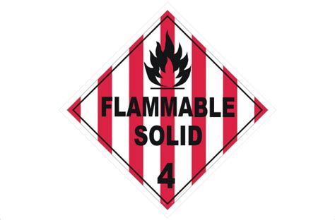 Class 4 Flammable Solids label H1515 - National Safety Signs