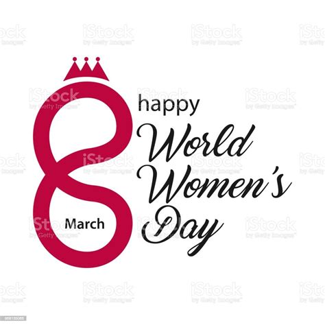 Happy World Womens Day Logo Vector Template Design Stock Illustration - Download Image Now - iStock