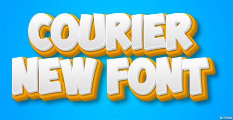 Courier New Font Text Effect and Logo Design Font