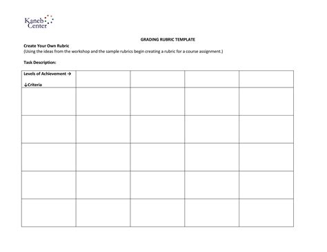 46 Editable Rubric Templates (Word Format) ᐅ TemplateLab