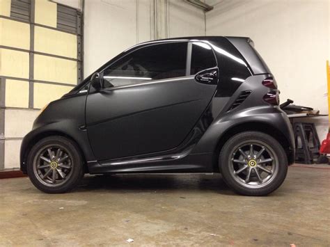 Smart Car Matte Black Vinyl Wrap - Vivid Wraps