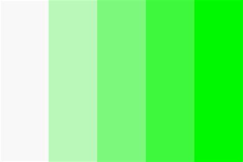 White to Green Color Palette