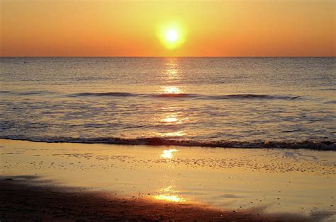 Tybee Island Beach At Sunrise Photograph by Aimintang | Fine Art America