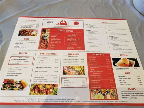 Menu at The Crab Station pub & bar, Dallas