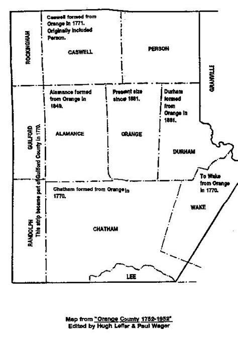 Orange County NC Map History