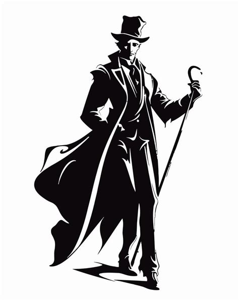 Gentleman silhouette illustration 23404223 Vector Art at Vecteezy