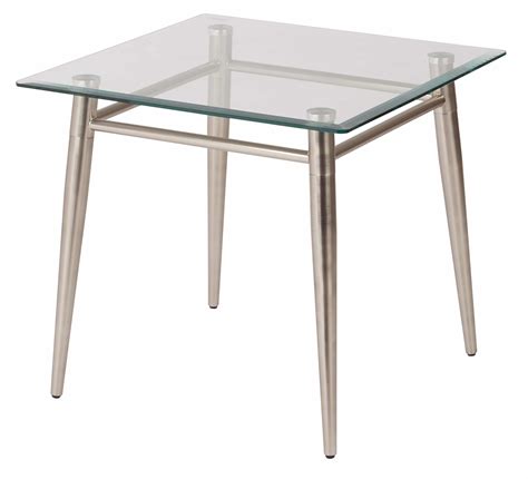 Brooklyn Glass Square Top End Table - PnP Office Furniture