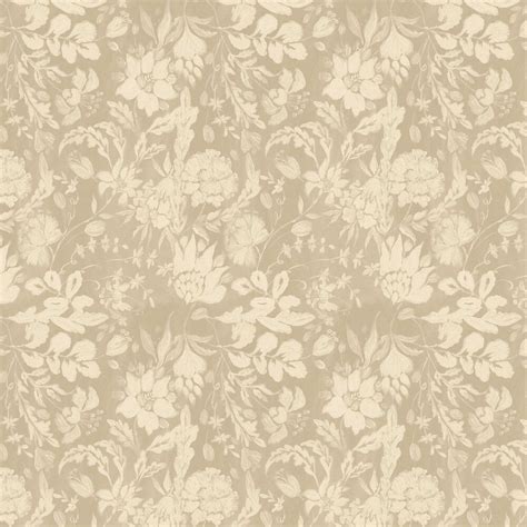 an old fashioned wallpaper with flowers and leaves on the back in ...