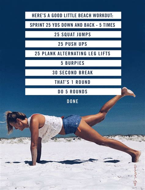 I did this circuit today on | Beach workout routine, Beach workouts, Vacation workout