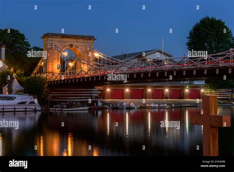 Marlow Bridge in the evening Stock Photo - Alamy