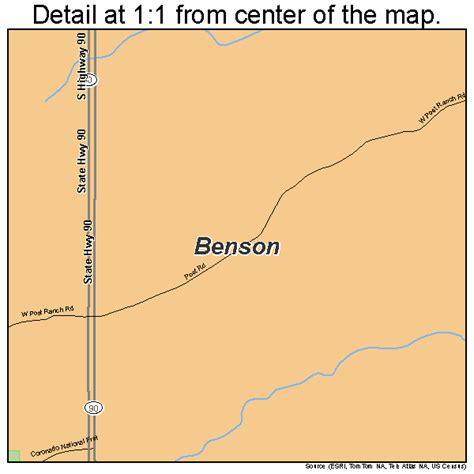 Benson Arizona Street Map 0405770