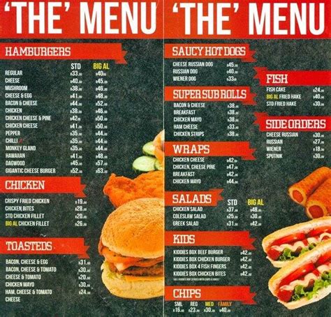 Big Al's Menu, Menu for Big Al's, Lyttelton Manor, Pretoria - Zomato SA