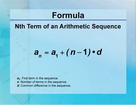 Formulas--The Nth Term of an Arithmetic Sequence | Media4Math