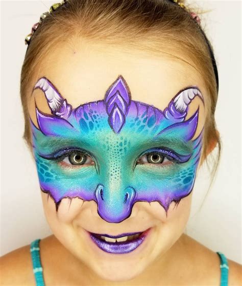 Little dragon inspired by Shimmer and Shine 🐲🐉 #dragon #onestroke #facepaint #facepainter # ...