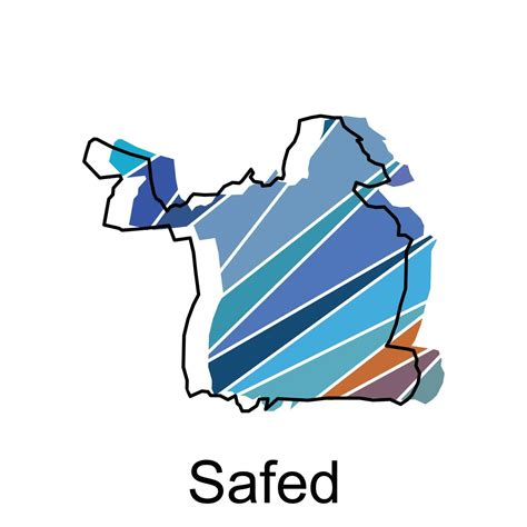 Safed on a geographical map icon design, Map is highlighted on the ...