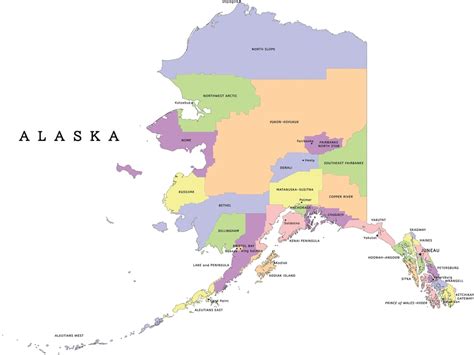 Alaska Counties/Boroughs Map | Mappr