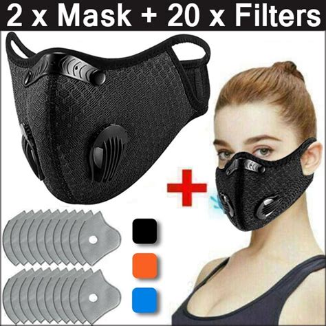 Anti Smoke Fog Respirator Mask Carbon Filter Mask with Valve 5 Layers ...