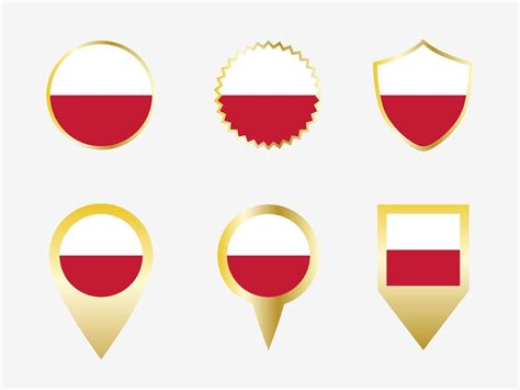 Vector flag set of Poland. 22805362 Vector Art at Vecteezy