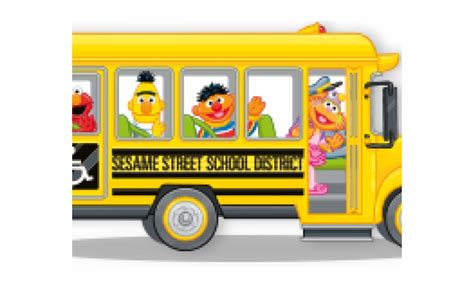 Sesame Street Clipart Bus Cartoon - Clip Art Library