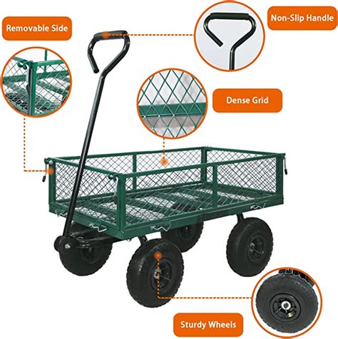 Steel Garden Cart with Removable Sides and Wheels – Visual Metamorph